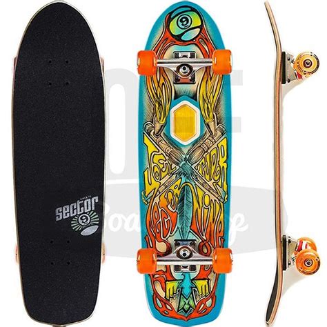 Sector 9 Tudor Mini Pipes Longboard Complete Blue 31.5x9.25